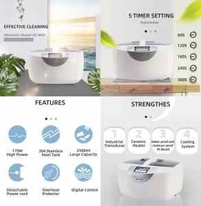 حمام آلتراسونیک کودیسون مدل CODYSON CD-4820 حجم 2.5 لیتر / ارسال از تهران 1 حمام آلتراسونیک کودیسون مدل CODYSON CD-4820 حجم 2.5 لیتر / ارسال از تهران